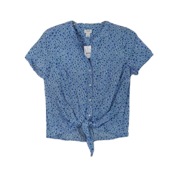 J. Crew Tops - J. Crew Floral Short Tie Front Button Up Shirt